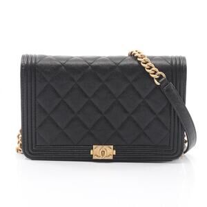 Chanel Boy Matelassé Shoulder Bag/Handbag, Caviar Leather (Grained Calfskin),...
